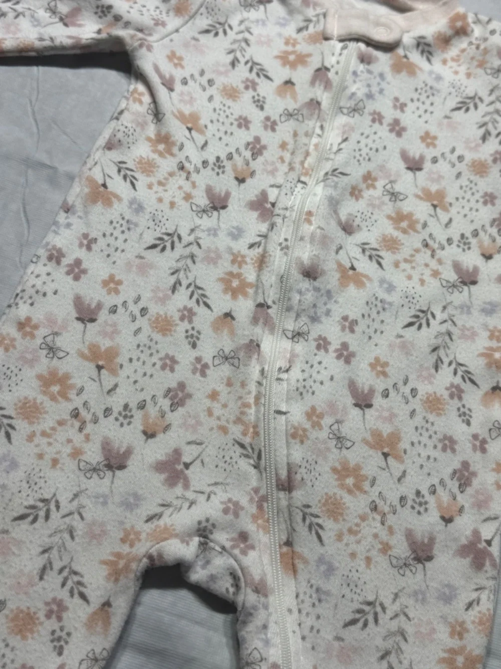 Chick Pea Baby Girl Floral Fairy Style Footie Pajamas Size 6-9 Months